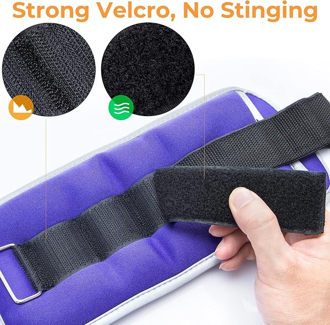 Sportneer Ankle Weights Wrist Weights Pair of 1/2/4/6/10 LBS for Men Women Kids Strength Training Wrist and Ankle Weights Set with Reflective Strips for Dancing Running Walking Fitness Workout Gym