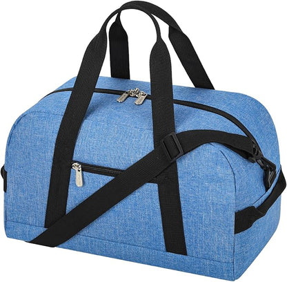 Small Gym Bag 14 inch lightweight Carry On Mini Duffel Bag for Travel Sport - Denim Blue