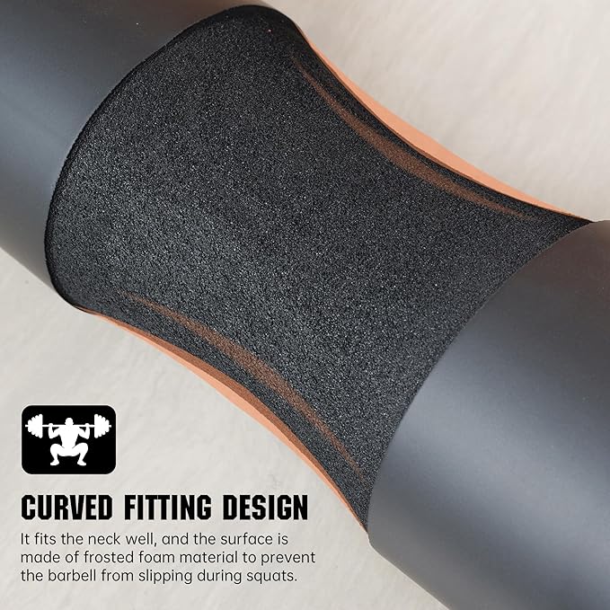 leikefitness Squat Pad - Foam Barbell Pad for Squats Cushion, Lunges & Bar Padding for Hip Thrusts - Standard Weight Bar Pad - Provides Cushion to Neck and Shoulders While Training
