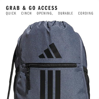 adidas Alliance Sackpack – Drawstring Backpack for Sports, Small Gym Bag