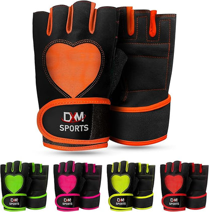 DXM SPORTS Workout Gloves for Women with Wrist Support - Weight Lifting Gloves for Gym, Cycling, Training - Exercise Gloves for Women