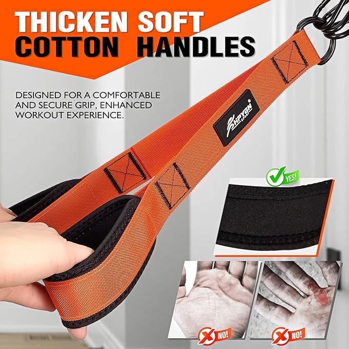 HPYGN Resistance Bands Training for Arms, Biceps, Triceps, Back, Abs, Shoulders, Heavy Duty Exercise Bands with Handles, Door Anchor, Home Gym Workout Equipment for Tricep Pushdowns, Face Pulls