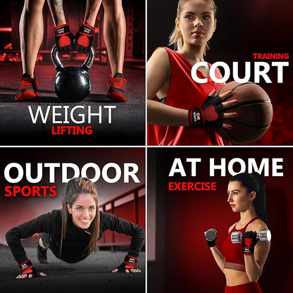 DXM SPORTS Workout Gloves for Women with Wrist Support - Weight Lifting Gloves for Gym, Cycling, Training - Exercise Gloves for Women