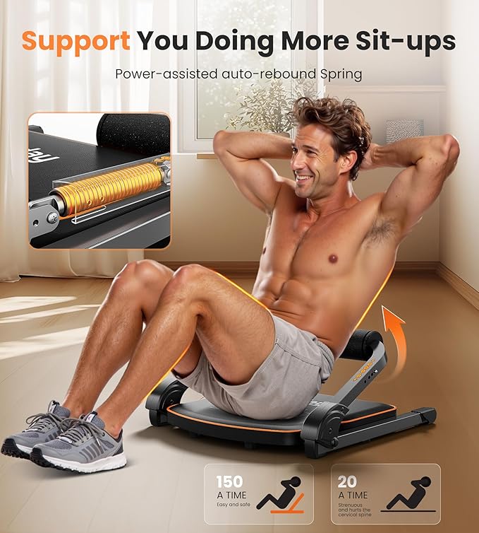 Niceday Ab Workout Equipment, Ab Machine for Stomach Workout, Ab Trainer Machine for Home, Ab Crunch Machine for Home Exercise, Sit Up Machine with 330 LBS Weight Capacity