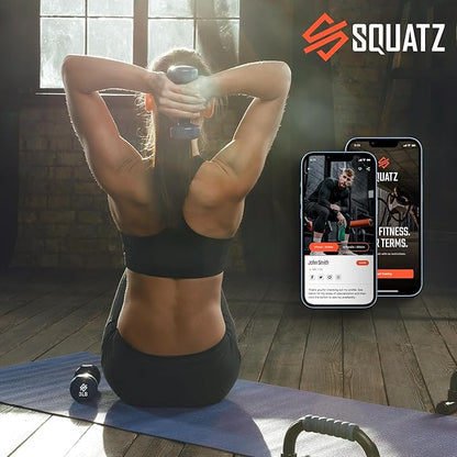 Squatz Adjustable Dumbbell Set 70-140LB Adjustable Dumbbells For Home Gym, Anti-Slip Handle With Heavy‑Duty Plates, Exercise Fitness Dumbbells For Home Gym Strength & Weight Training
