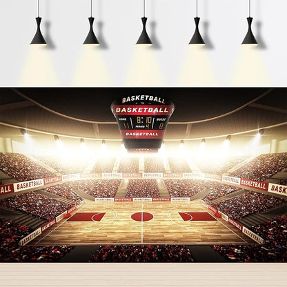 Basketball Court Backdrop Basketball Stadium Arena Photography Background Sports Basketball Fans Party Backdrop Decors Basketball Stadium Arena Match Games Background Decorations Props 20x10ft