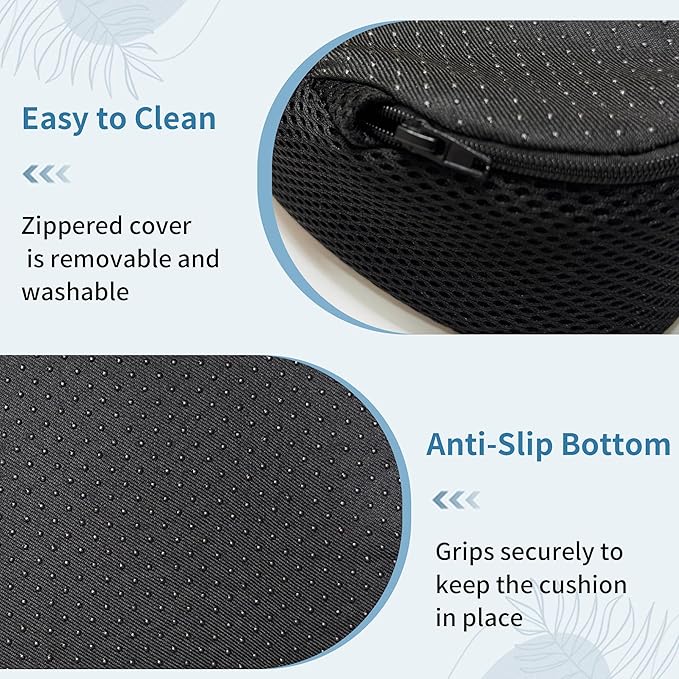 Exercise Bike Seat Cushion for Long Rides, High-Density Foam Padding, Breathable Mesh Non-Slip Cover, Stationary Bike & Rowing Machine Seat Pad for Comfort and Support