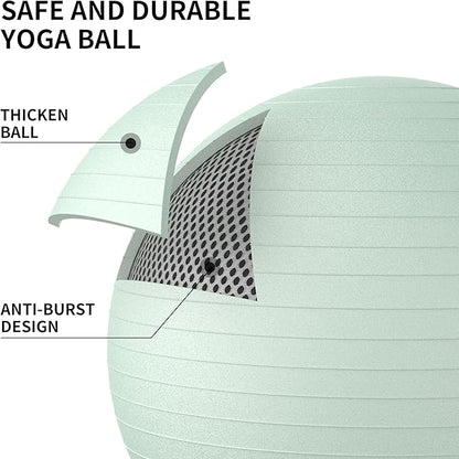 Exercise Balls Set 22-30 Inch & 9 Inch, Small Pilates Ball with Pump, Pregnancy Ball for Women, Yoga Balls for Exercise, Small Exercise Ball for Between Knees, Stability, Physio