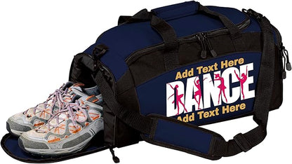 Personalized Dance Duffle Bag with Name – Custom Dancer Gym Bag for Girls, Competition Team Travel Bag, Ballet Recital Cheer & Studio Gear Bag