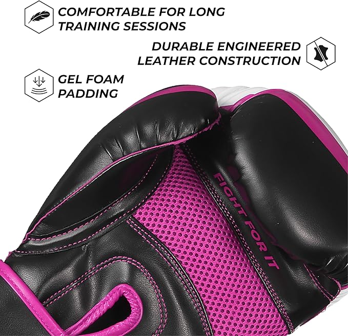 Sanabul Essential Gel Boxing Gloves for Men & Women, Kickboxing MMA, Muay Thai Gloves and Heavy Bag Training Punching & Sparring