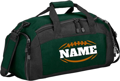 Personalized Sports Duffle Bag with Shoe Compartment (Football, Hunter)