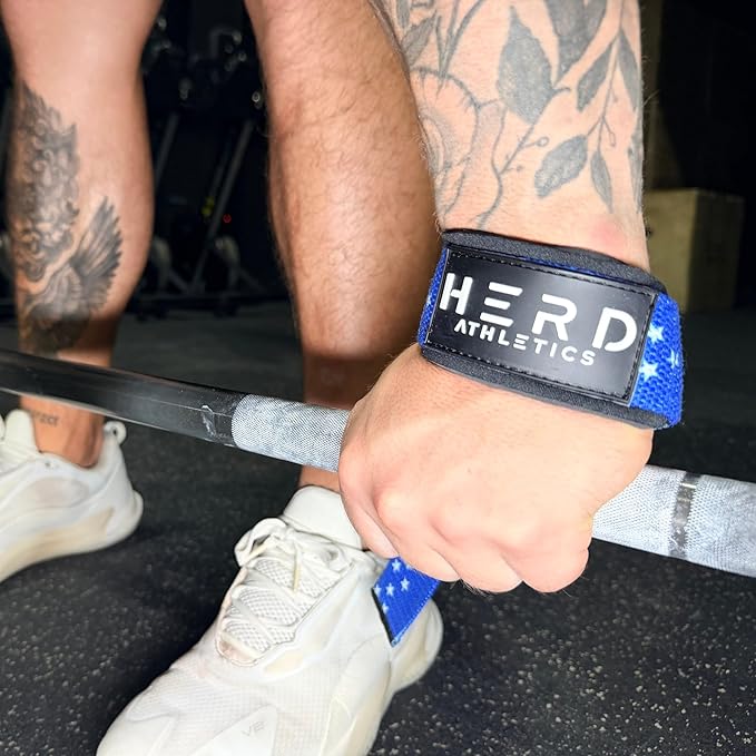 Lifting Wrist Straps – 23" Length x 1.5" Width – Padded Neoprene Cotton Straps for Weightlifting, Powerlifting, Functional Training, Strength Training & Deadlifts – Heavy Duty Grip Support