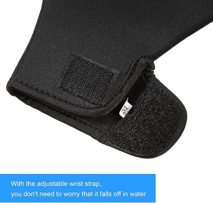 Sumind 2 Pairs Swimming Gloves Aquatic Training Gloves Neoprene Mittens Webbed Fitness Water Aerobics Resistance Training for Women Men Swimming Diving(Large,Black)