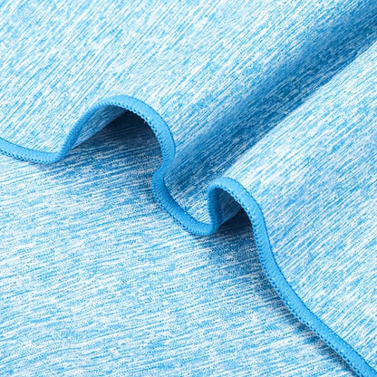 3 Pack Microfiber Gym Towel Quick Dry Sweat Towels Women Men Lightweight Running Cycling Fitness Hiking Tennis Exercise Outdoor Sports Towel(3 Pack(Blue))