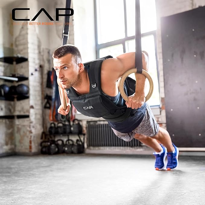 CAP Barbell Adjustable Weighted Vest | 20-150 lbs | Heavy-Duty Workout Vest with Removable Iron Weights for Strength Training, Cardio, Running, and Calisthenics