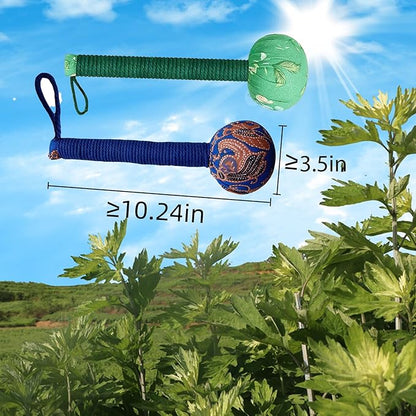 Traditional Moxa Stick Massager - Handheld Mugwort Massage Hammer for Pain Relief, Muscle Relaxation, Acupressure - Ergonomic Grip with US Design Patent (Blue Green…)