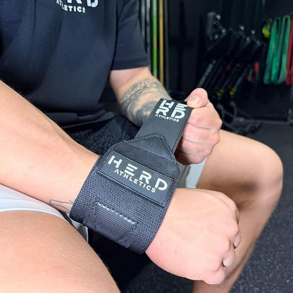 Weightlifting Wrist Wraps – 12" & 18" Adjustable Support with Thumb Loop – Medium Stiffness for Powerlifting, Olympic Lifting, Functional Fitness, Bodybuilding