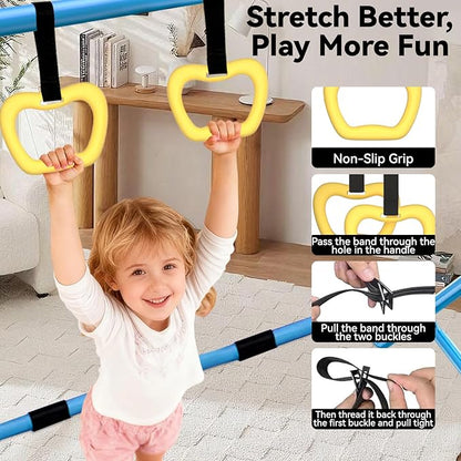 Kids Gymnastics Bar Gymnastic Equipment for Home Adjustable Height Gymnastic Training Bar Gymnastic Stuff for 3-7 Years Old Girls