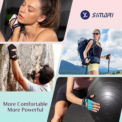 SIMARI Workout Gloves for Women Men with Full Palm Protection, Strong Grip, Cushion Impact, Breathable, Suitable for Gym Training, Kayaking, Weight Lifting, Exercise, Fitness, Cycling