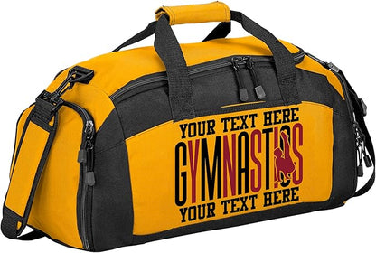 Personalized Men’s Gymnastics Duffel Bag – Custom Name & Team Colors Gym Bag for Boys Gymnast – Athlete Gear Bag for Practice, Meets & Travel