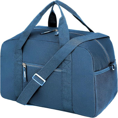 14 inch Small Gym Bag for Men & Women, Mini Duffle Bag for Travel Sports, Lightweight Carry On Duffel Bag, Navy Blue