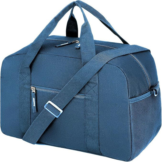 14 inch Small Gym Bag for Men & Women, Mini Duffle Bag for Travel Sports, Lightweight Carry On Duffel Bag, Navy Blue