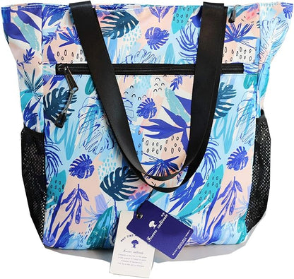 Original Floral Water Resistant Large Tote Bag Shoulder Bag for Gym Beach Travel Daily Bags Upgraded