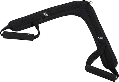 Valor Fitness Cable Machine Attachments - Tricep Rope, V-Bar, Single D-Handle, Rotating Straight Bar, Ankle Strap, Ab Crunch Harness, Triangle Chest Pull for Home Gym Equipment