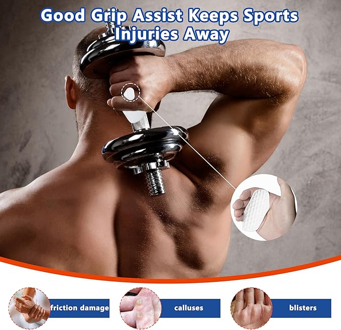 Silicone Gym Grips for Weight Lifting,Workout Gloves for Women Men Alternative,Anti Slip Gym Workout Grip,Rubber Gym Hand Grips-Weightlifting Grips Pad for Barbell,Pull Up,Ryptfit,Training