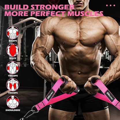 Cable Handles Gym Equipment, Heavy Duty Resistance Band Handles, Replacement Exercise Handles for Cable Machine, Pulley System, Strength Trainer, Pull Down Workout, Home Gym Cable Attachments