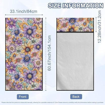 Bulopur Boho Floral Beach Towel Car Seat Covers Front Seats Non-Slip Breathable Sweat Towel Car Seat Cover for Post Gym Workout Surfing Swimming Running Yoga Blankets