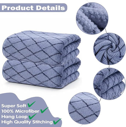 2-Pack Microfiber Bath Towels (27x54 Inches) - Ultra Soft & Quick Dry, 3X Absorbency, Lightweight for Gym, Yoga, Travel & Spa - Perfect for Home, Fitness & Post-Workout