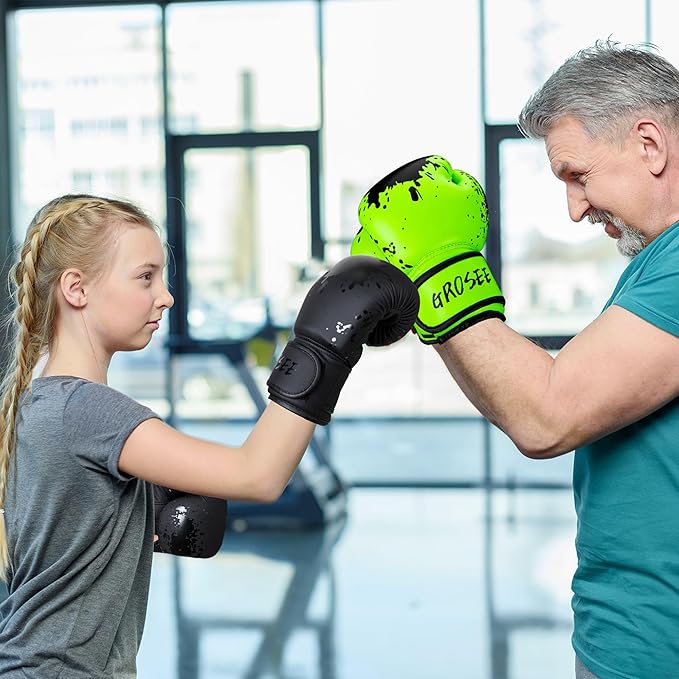 Kids Boxing Glove 6oz 8oz, Youth, Boys and Girls Training Sparring Gloves for Punching Bag, Kickboxing, Muay Thai, MMA, Gift for Age 6-15 Years