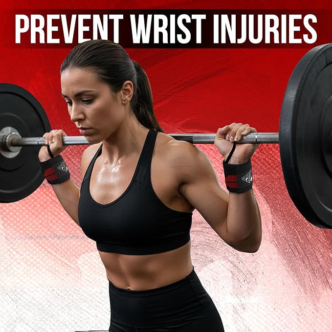 Nordic Lifting Wrist Wraps (1 Pair/2 Wraps) – Lifting Wrist Wraps with Thumb Loop for Weightlifting, Powerlifting & CrossFit – Durable Wrist Support Straps for Men & Women – Gym Essentials for Heavy Lifts