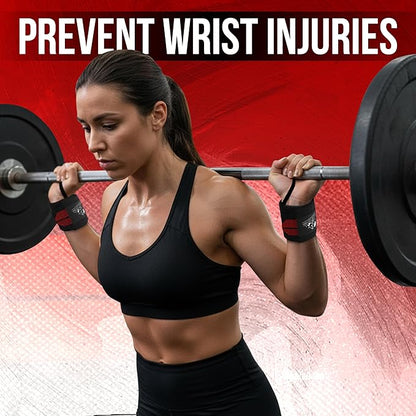 Nordic Lifting Wrist Wraps (1 Pair/2 Wraps) – Lifting Wrist Wraps with Thumb Loop for Weightlifting, Powerlifting & CrossFit – Durable Wrist Support Straps for Men & Women – Gym Essentials for Heavy Lifts