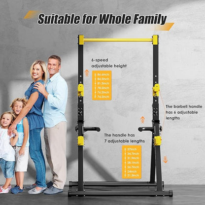 soges Foldable Power Tower, Pull Up Dip Station for Home Gym, 500 LBS Capacity Power Tower with Triangular Design, Adjustable Height Pull Up Bar for Full Body Workout