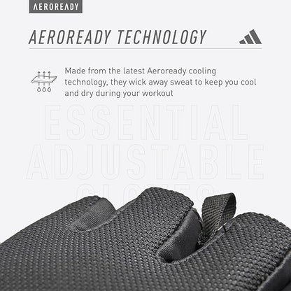 adidas Essential Training & Weightlifting Gloves, Fingerless Workout Gloves