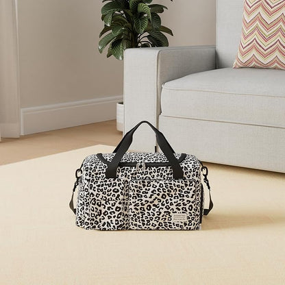 Small Gym Bag for Women, Travel Duffle Bag Carry On Weekender Bag with Shoe Compartment