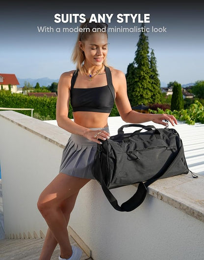 FIGHTR® Sports bag & travel Duffel bag for men and women - with shoe compartment & wet compartment - bag for sports, fitness & travel - training bag, gym bag, martial arts bag