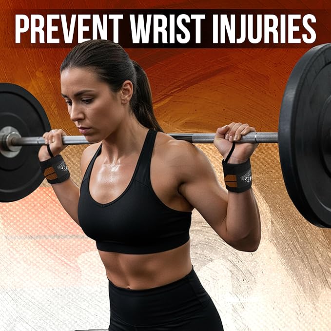 Nordic Lifting Wrist Wraps (1 Pair/2 Wraps) – Lifting Wrist Wraps with Thumb Loop for Weightlifting, Powerlifting & CrossFit – Durable Wrist Support Straps for Men & Women – Gym Essentials for Heavy Lifts