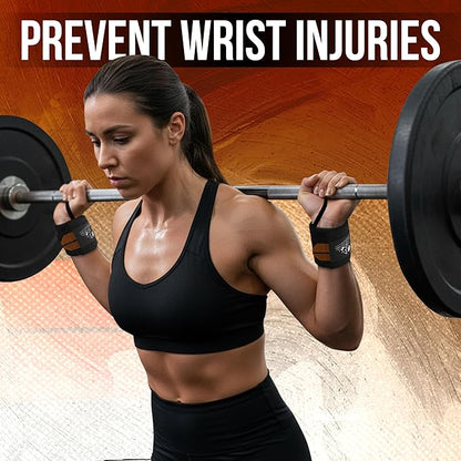 Nordic Lifting Wrist Wraps (1 Pair/2 Wraps) – Lifting Wrist Wraps with Thumb Loop for Weightlifting, Powerlifting & CrossFit – Durable Wrist Support Straps for Men & Women – Gym Essentials for Heavy Lifts