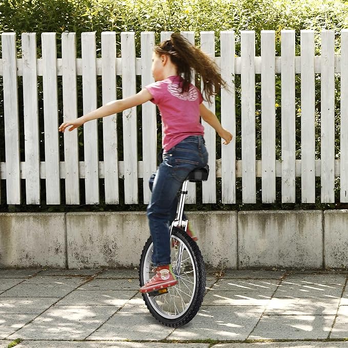 AW 16/18/20/24 Inch Wheel Outdoor Unicycle Adjustable Seat Exercise Bicycle Fit Adults Kids Outdoor Sports Fitness Exercise, for Choice