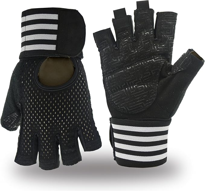 Weightlifting Gloves Padded Workout Gloves with Wrist Wrap Support Gym Gloves for Men Women Gym Exercise Fitness Training Lifting Dumbbell