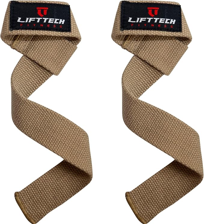 Lift Tech Fitness Weight Lifting Straps for Men & Women - Cotton Gym Straps for Weightlifting, HIIT, Strength Training - Pull up & Deadlift Straps - One Size