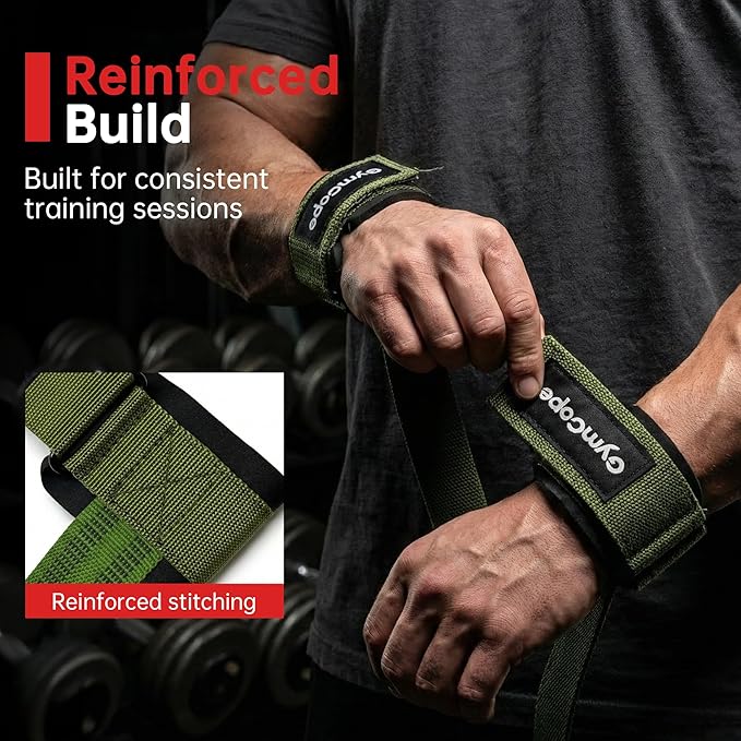 Lifting Wrist Straps for Weightlifting, Heavy Duty Wrist Straps for Deadlifts, Powerlifting, Bodybuilding and Strength Training, Secure Grip Support for Men Women 1 Pair