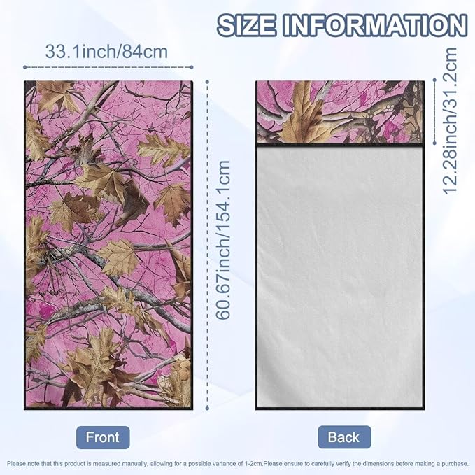 Bulopur Car Seat Towel Cover Waterproof Pink Hunting Camo Sweat Towel Car Seat Cover Anti-Slip Bucket Seat Protector for Swimming Pool Camping Beach Yoga Towels Mat