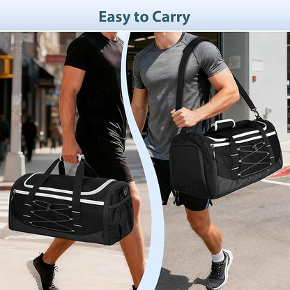 DSLEAF Boxing Gym Bag with Shoe Space and Expanded Design, Boxing Duffle Bag with Ventilated Mesh for All Gear, Suitable for MMA, BJJ, Kickboxing, Muay Thai and Other Combat Sports