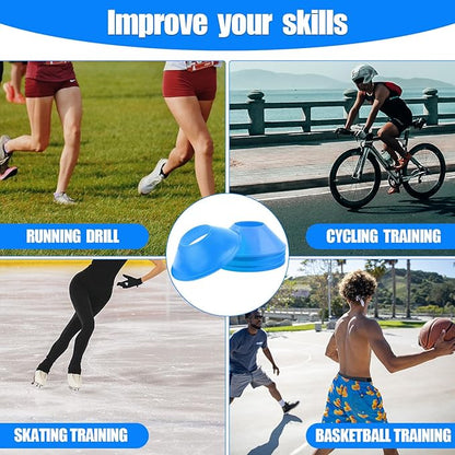 25pcs Soccer Cones for Sports Training, Mini Football Cones & Mesh Bag Flexible Agility Cones Premium Training Cones for Basketball Football Running Drills Sports Games Skating Kids
