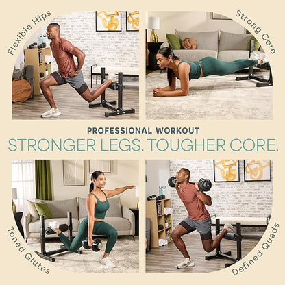 Lifepro Bulgarian Split Squat Stand – Adjustable Single Leg Squat Roller Stand for Split Squats & Lunges – Intensiflex Max 330lb Capacity and 7 Height Levels Padded Foam Roller for Home Gym & Leg Training