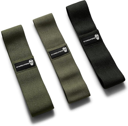 Hip Bands for Booty Workouts | Non Slip Fabric Band Set with 3 Levels - Resistance Bands for Legs & Hip - for Men & Women